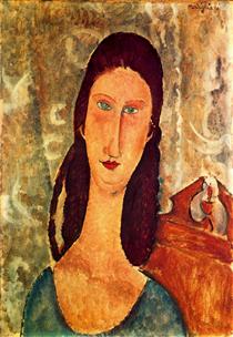 Retrato de Jeanne Hebuterne - Amedeo Modigliani