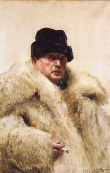 Self-portrait in a wolfskin, 1915 - Андерс Цорн