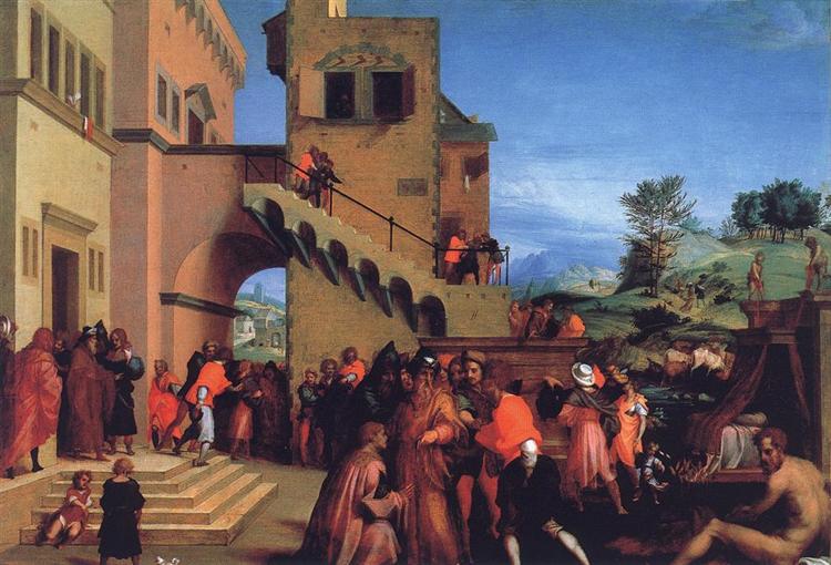 Joseph interprétant le songe de Pharaon, c.1520 - Andrea del Sarto