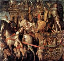 Jules César sur le char triomphal - Andrea Mantegna