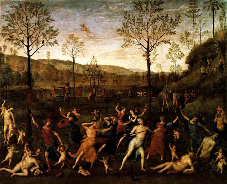 Боротьба любові та цнотливості, 1505 - Андреа Мантенья