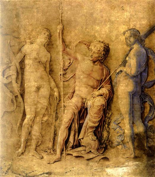 Three deities, 1500 - Андреа Мантенья