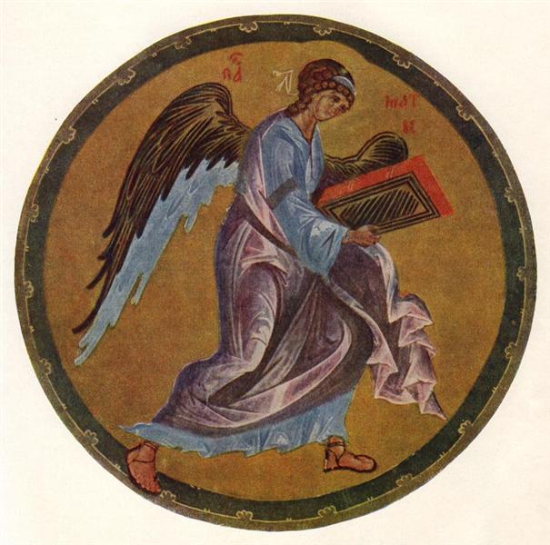 Ангел — символ евангелиста Матфея, c.1400 - Андрей Рублёв