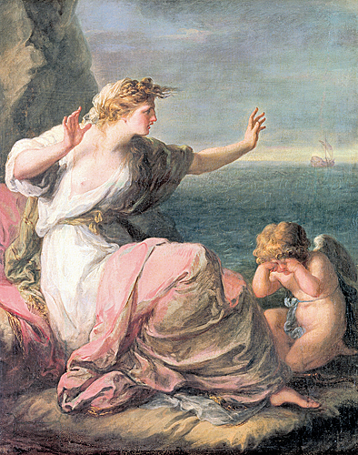Ariadne left on the island of Naxos - Angelica Kauffman