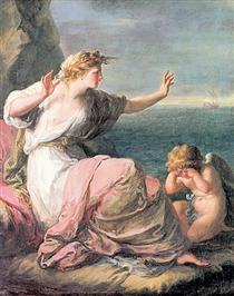 Ariadne left on the island of Naxos - Angelika Kauffmann