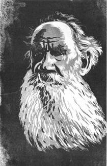 Portrait of Leo Tolstoy - Anna Ostroumova-Lebedeva