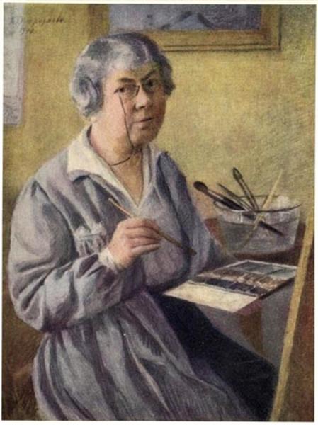 Self-portrait, 1940 - Anna Ostroumova-Lebedeva