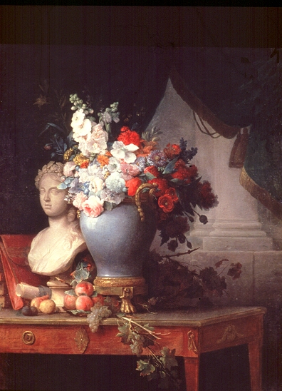 Vase of Flowers with a Bust of Flora, 1774 - Анна Валайер-Костер