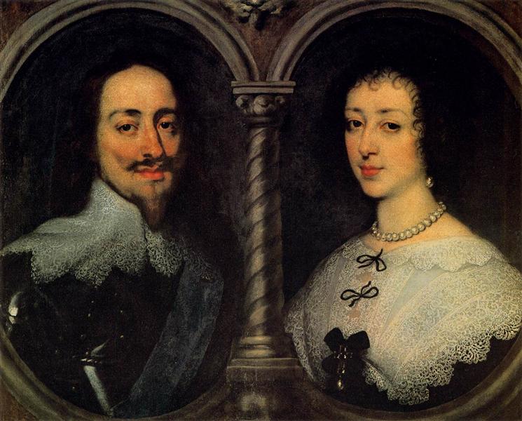 Charles I of England and Henrietta of France, c.1632 - Антоніс ван Дейк