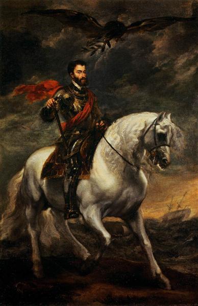 Император Карл V на коне, 1620 - Антонис ван Дейк