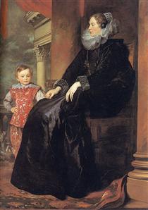 Генуэзская дворянка с сыном - Антонис ван Дейк