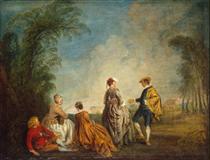 La Proposition embarrassante - Antoine Watteau