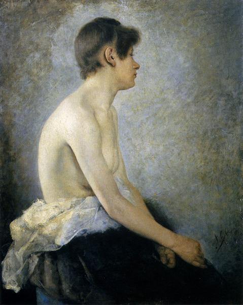 Half Nude, 1888 - Антон Ажбе