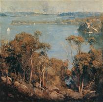 Sydney Harbour - Arthur Ernest Streeton