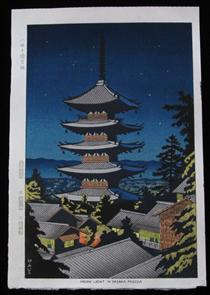 Moonlight in Yasaka Pagoda - Asano Takeji