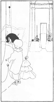A Child at its Mother's Bed - Aubrey Beardsley