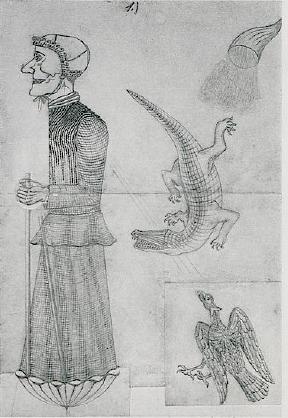 Witch with eagle, crocodile and cornucopia, 1911 - Август Наттерер