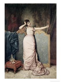 Admiring Herself - Auguste Toulmouche