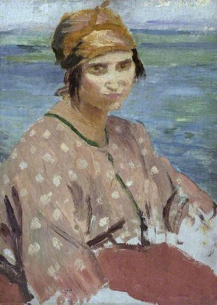 Dorelia Wearing a Turban, 1912 - Огастес Эдвин Джон