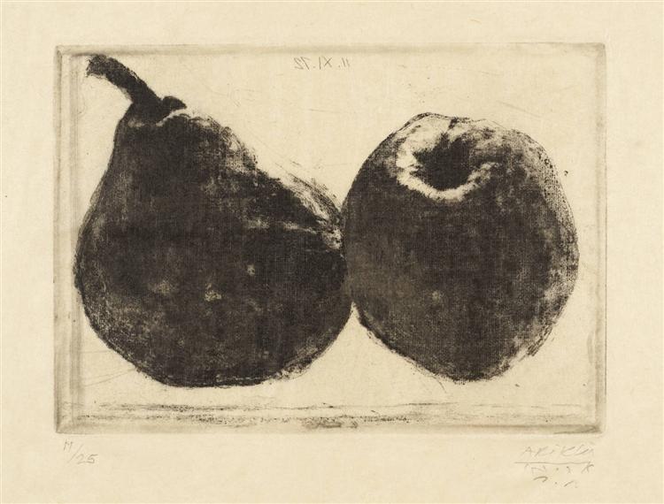 Pear and Apple, 1972 - Avigdor Arikha
