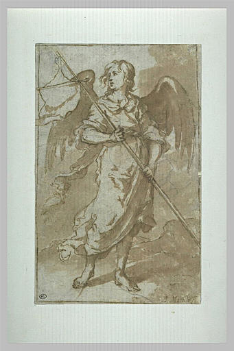 Angel holding a banner, 1660 - Bartolome Esteban Murillo