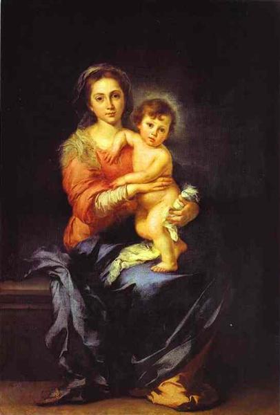 Madonna and Child, c.1650 - Бартоломе Эстебан Мурильо