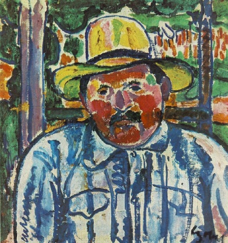 Man with Straw Hat, 1906 - Bela Czobel