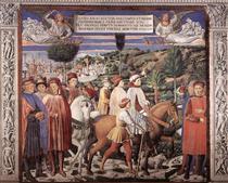 St. Augustine Departing for Milan - Benozzo Gozzoli