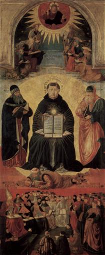 The Triumph of St. Thomas Aquinas - Беноццо Гоццолі