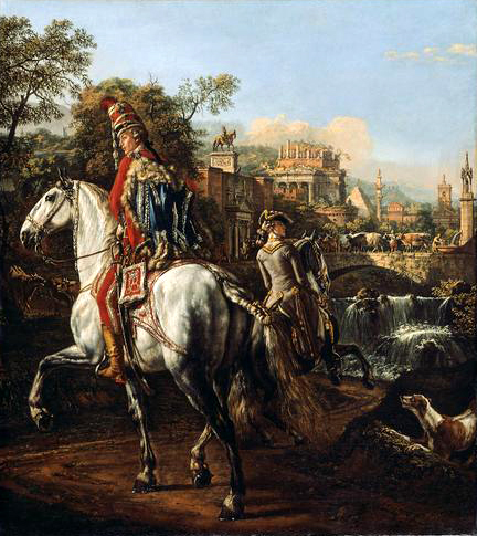A Hussar on horseback, 1773 - Bernardo Bellotto