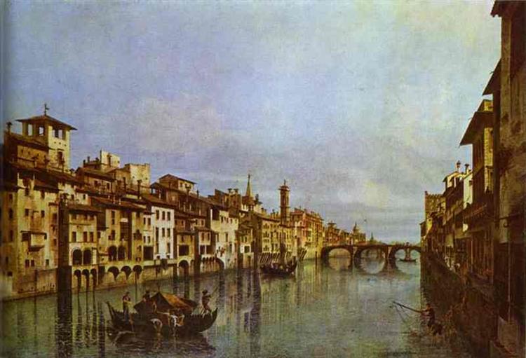 Arno in Florence, c.1742 - Bernardo Bellotto