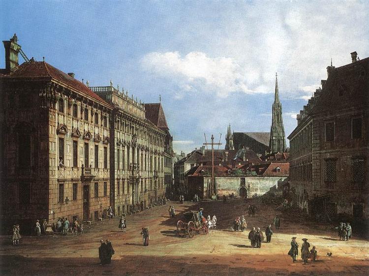 Vienna, the Lobkowitzplatz, c.1759 - Бернардо Беллотто