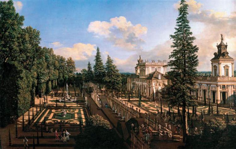 Wilanów Palace as seen from north east, 1777 - Белотто Бернардо