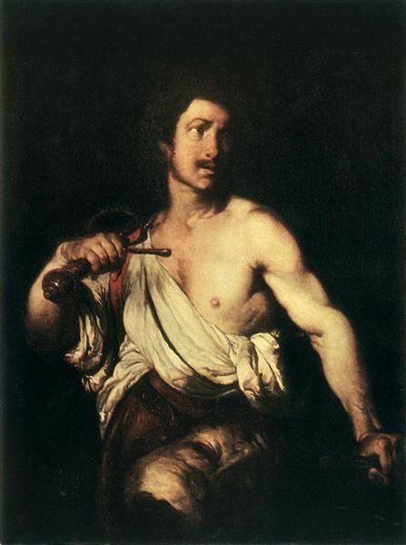 David with the Head of Goliath, 1635 - Бернардо Строцці