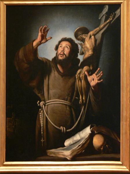 St.Francis in ecstasy, 1637 - Bernardo Strozzi