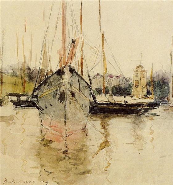 Boats - Entry to the Medina in the Isle of Wight, 1875 - Berthe Morisot