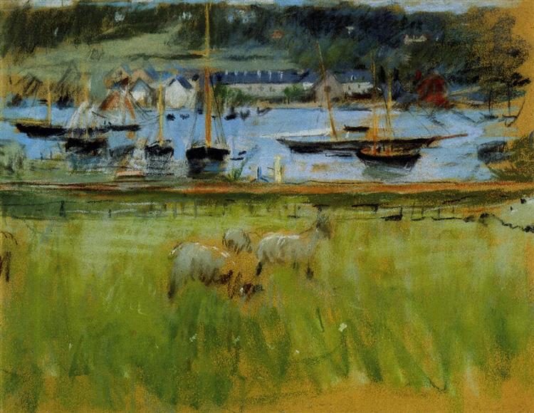 Harbor in the Port of Fecamp, 1874 - Берта Моризо