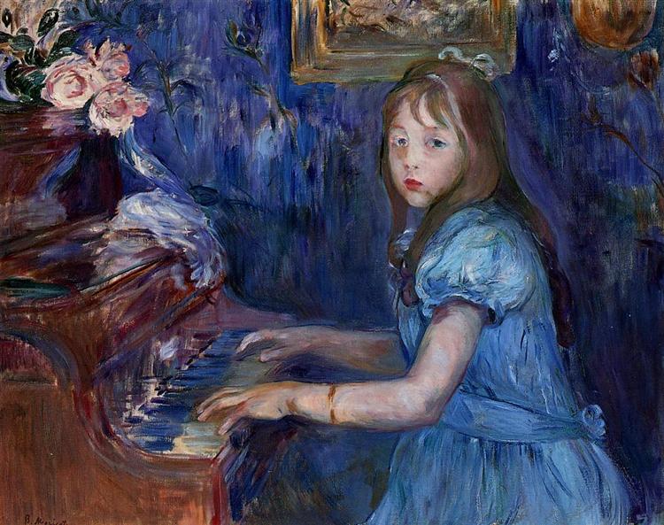 Lucie Leon at the Piano, 1892 - Берта Моризо