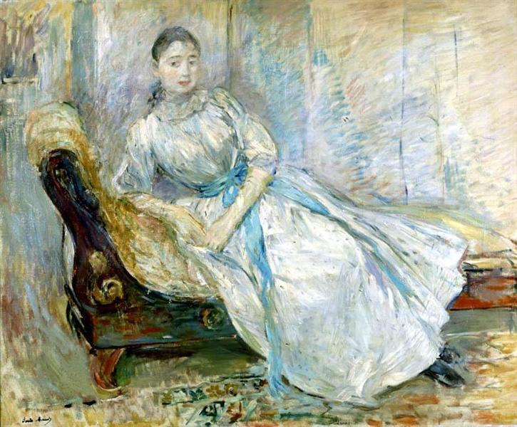 Madame Albine Sermicola in the Studio, 1889 - Берта Моризо
