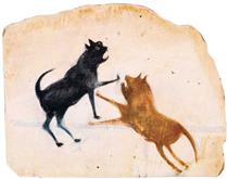 Untitled (Two Dogs Fighting) - Bill Traylor