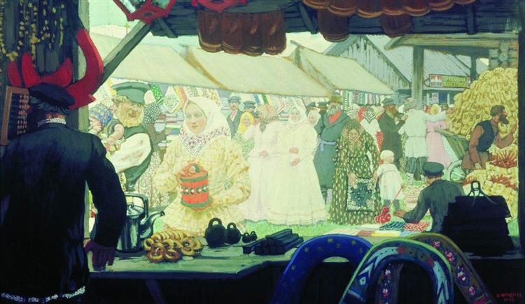 Fair, 1908 - Boris Michailowitsch Kustodijew