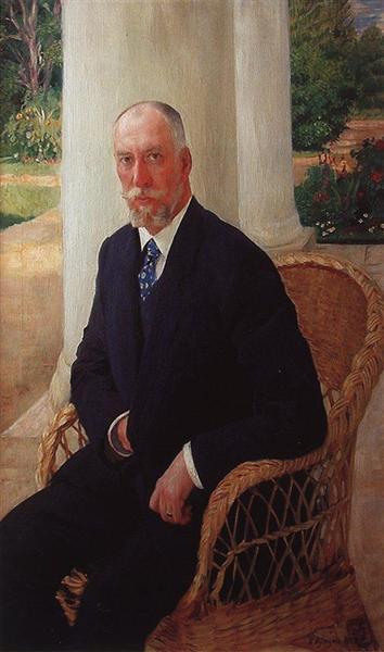 Portrait of Baron N.K.fon Mecca, 1912 - Boris Kustodiev