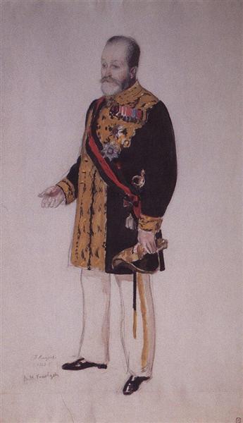 Portrait of Count V.N. Kokovtsev, 1913 - Boris Michailowitsch Kustodijew