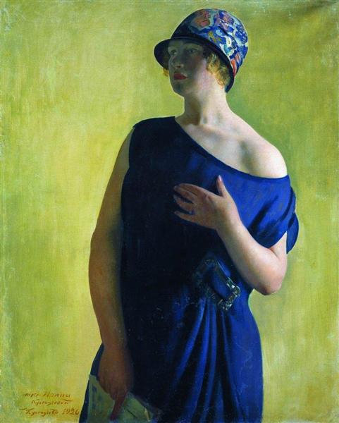 Portrait of I.B. Kustodieva, daughter of the artist, 1926 - Boris Kustodiev