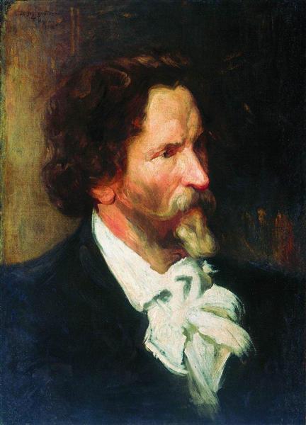 Portrait of Ilja Repin, 1902 - Boris Michailowitsch Kustodijew