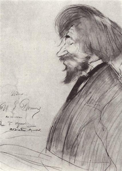 Portrait of Ilya Repin, 1902 - Борис Кустодієв