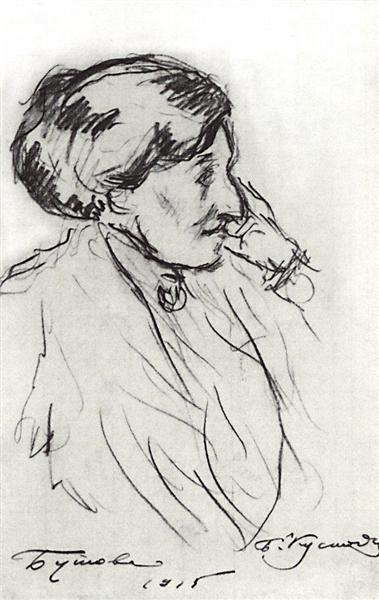 Portrait of N.S. Butova, 1915 - Borís Kustódiev