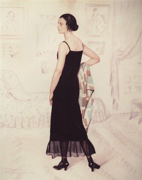 Portrait of Natalia Orshanskaya, 1925 - Борис Кустодієв