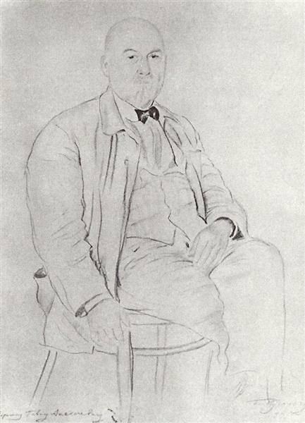 Portrait of P.A. Vlasov, 1925 - Борис Кустодієв