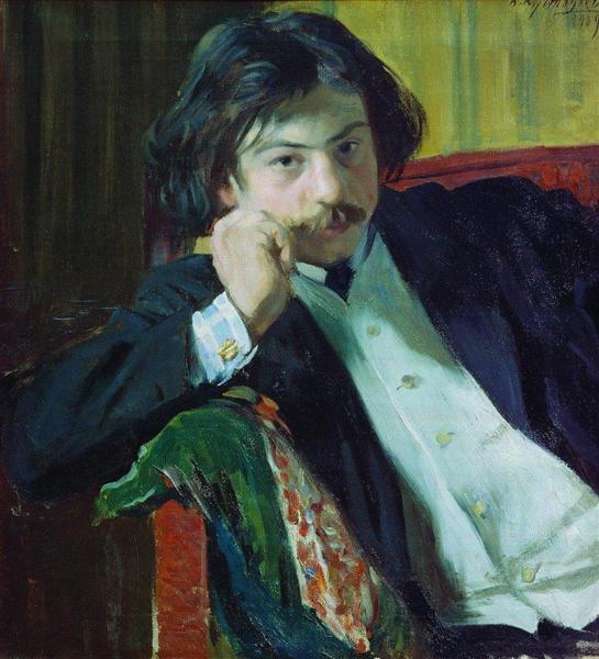 Portrait of Y.I. Lavrin, 1909 - Boris Michailowitsch Kustodijew